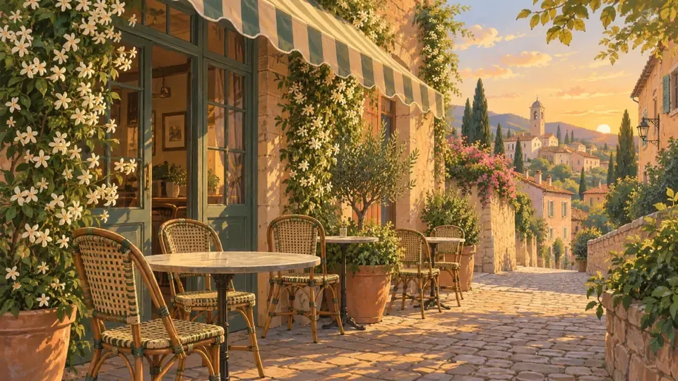 Golden hour café