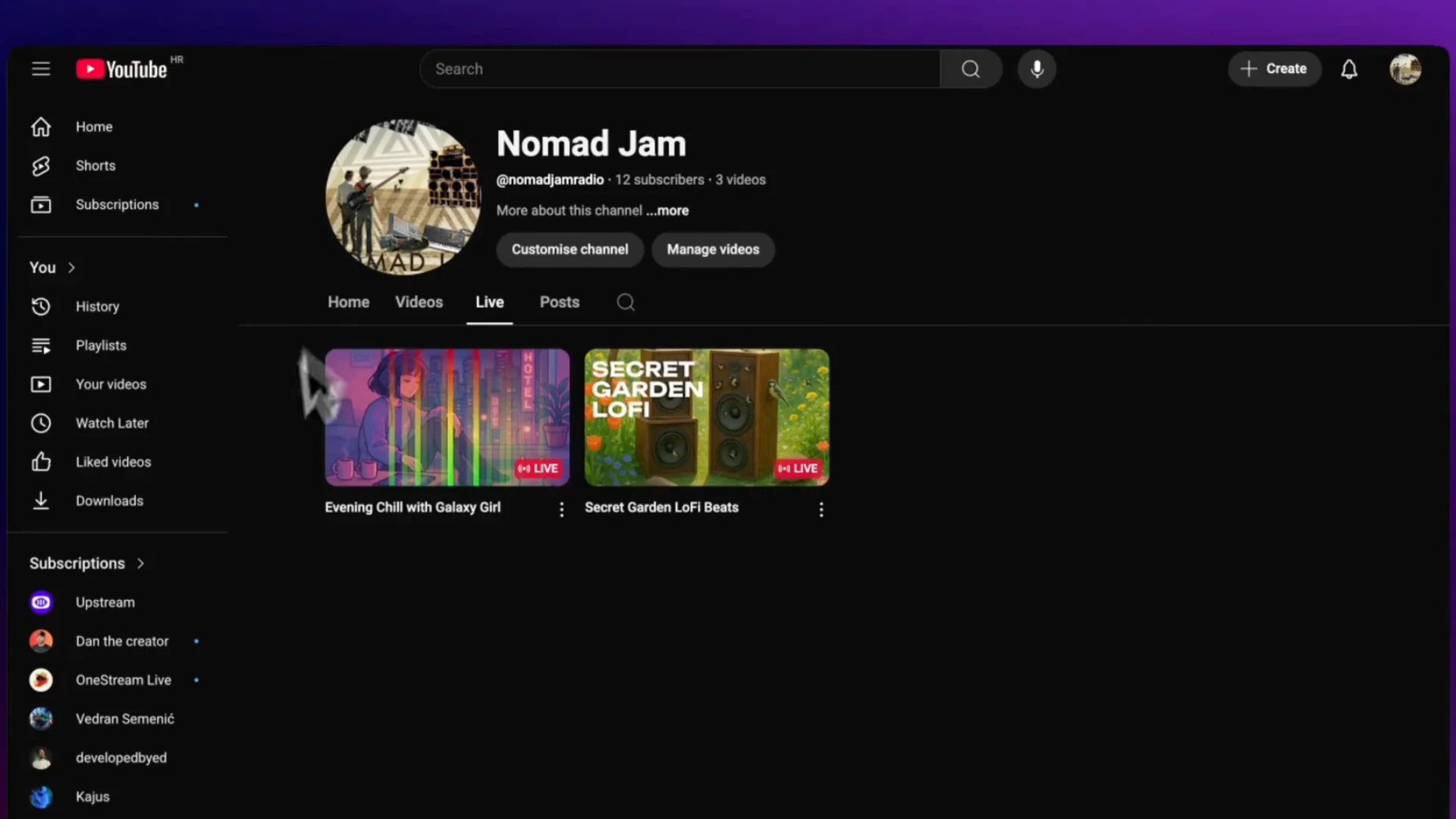 Two simultaneous YouTube live streams running on one YouTube channel