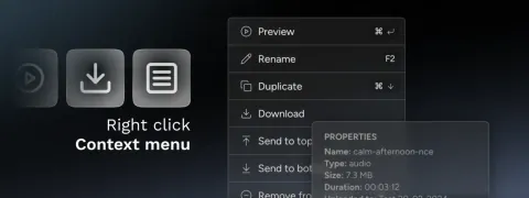 Enhanced right click context menu now available
