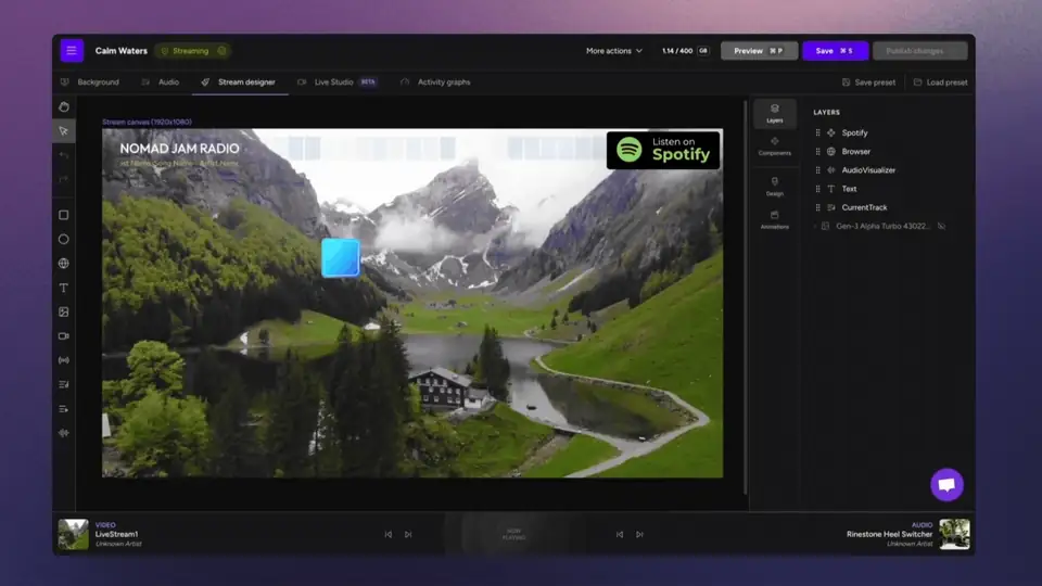 Drag-and-drop Stream Editing