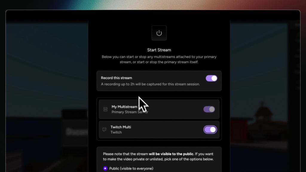 Start simulcasting to multiple platforms at the same time