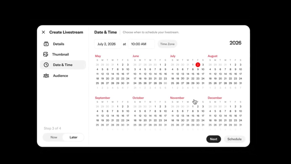 X Live Stream Scheduler