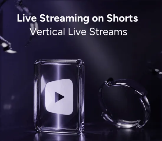 Vertical live streaming for the YouTube Shorts feed