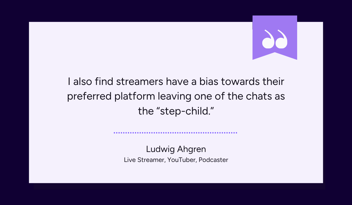 Ludwig Ahgren quote about platform bias