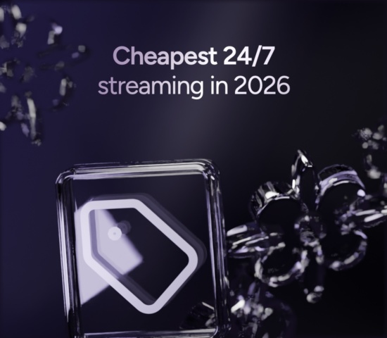 Cheapest 24/7 streaming in 2026: a glass pane with a price tag