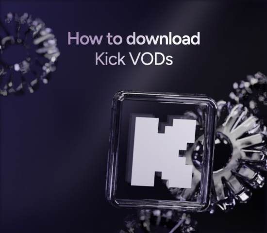 Glass Kick logo with the title How to download Kick VODs