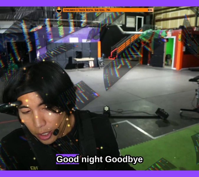 Still from Twitch Support's Stream Recaps video, a streamer's clip with captions
